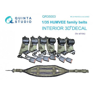 Quinta Studio QR35003 HUMVEE family belts, 3D-Printed &amp;amp; coloured on decal paper (all kits) 1/35