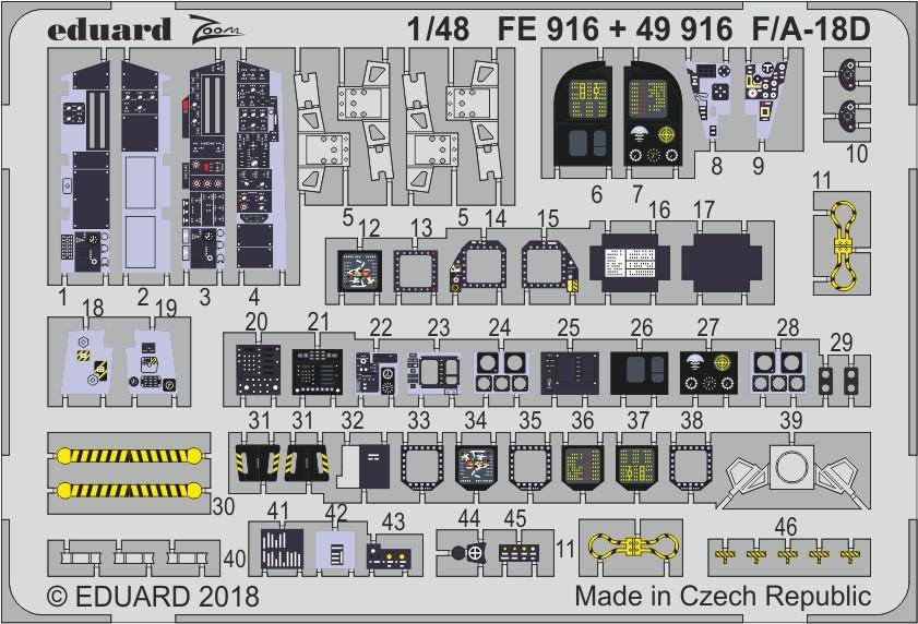 Maquette Eduard FE916 F/ A-18D KINETIC au 1/48