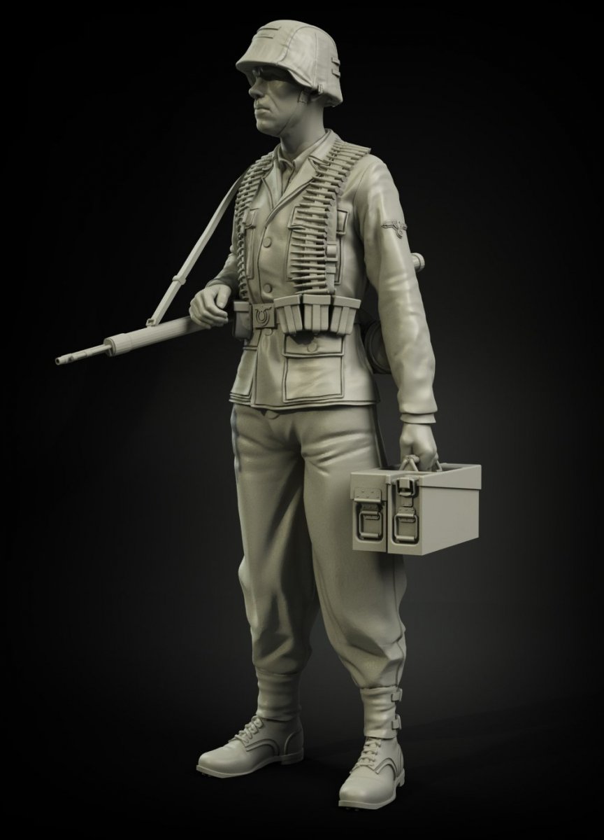 Panzer Art FI35-040 Waffen-SS MG-42 porte-munitions 1/35