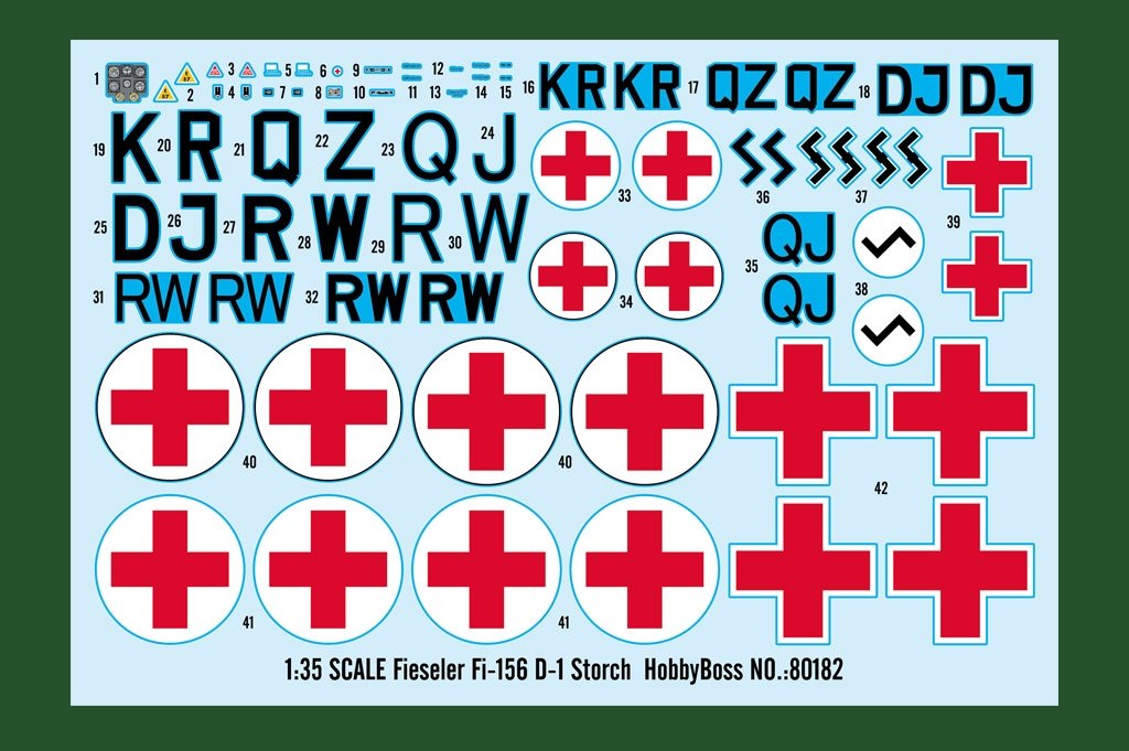 Hobby Boss 80182 German Fi-156 D-1 &amp;quot;White Stork&amp;quot; ambulance 1/35 – zdjęcie 3