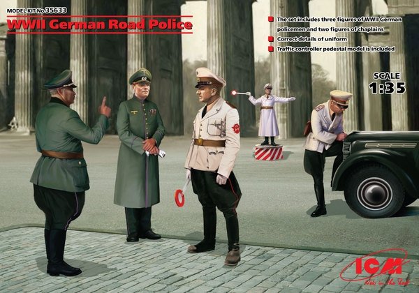 ICM 35633 WWII German Road Police 5 figures (1/35)