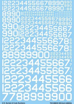 Techmod 48805 - U.S. Serial &amp;amp; Code Numbers 1/48