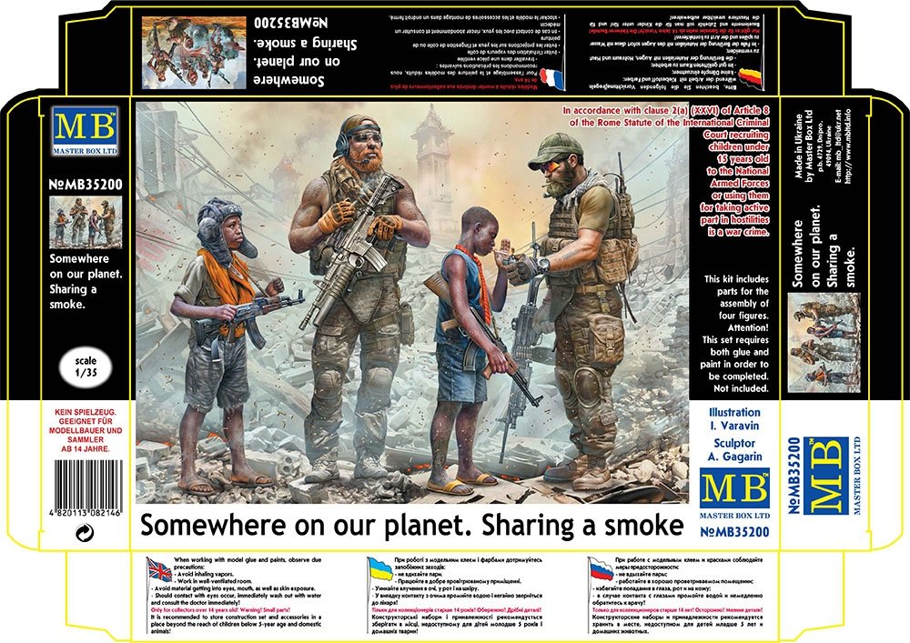 Master Box 35200 Somewhere on our planet. Sharing a smoke 1/35 – imagen 2