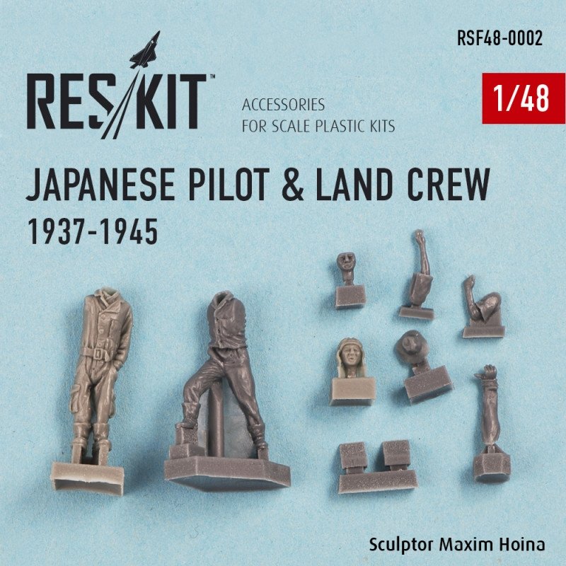 RESKIT RSF48-0002 Pilote et équipage au sol japonais 1937-1945 (Seconde Guerre mondiale) 1/48