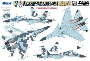 Great Wall Hobby L4831 Su-30 MKM / MK / MKA / SME &amp;#39;Flanker H&amp;#39; Multirole Fighter 4 In 1 1/48 – imagen 5