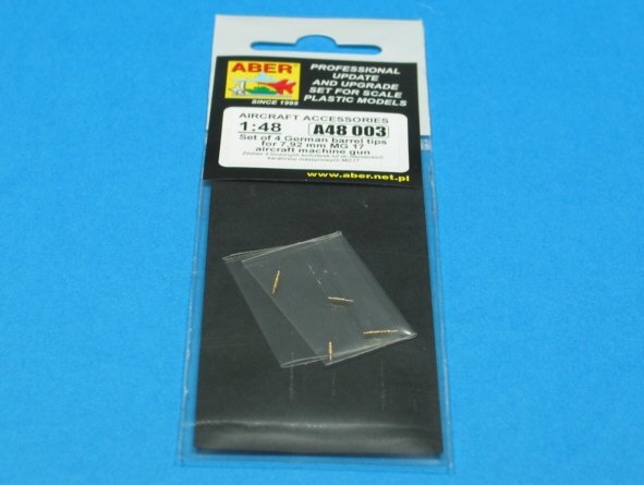 Aber A48 003 Set of 4 barrels tips for German 7,92 mm MG 17 aircraft machine guns 1/48 – zdjęcie 6