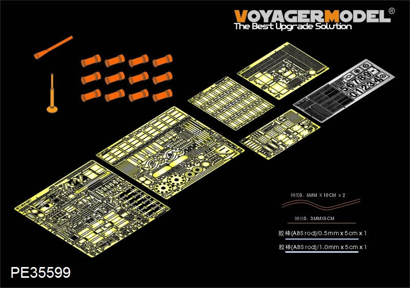 Maquette Voyager PE35599 Char de combat principal russe moderne T-90 (modèle de base) pour MENG TS-006 à l'échelle 1/35