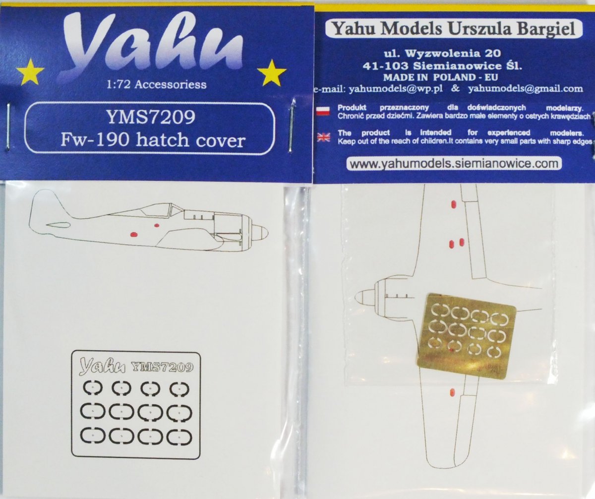 Yahu YMS7209 Fw-190 hatch cover (Eduard and oth) 1/72