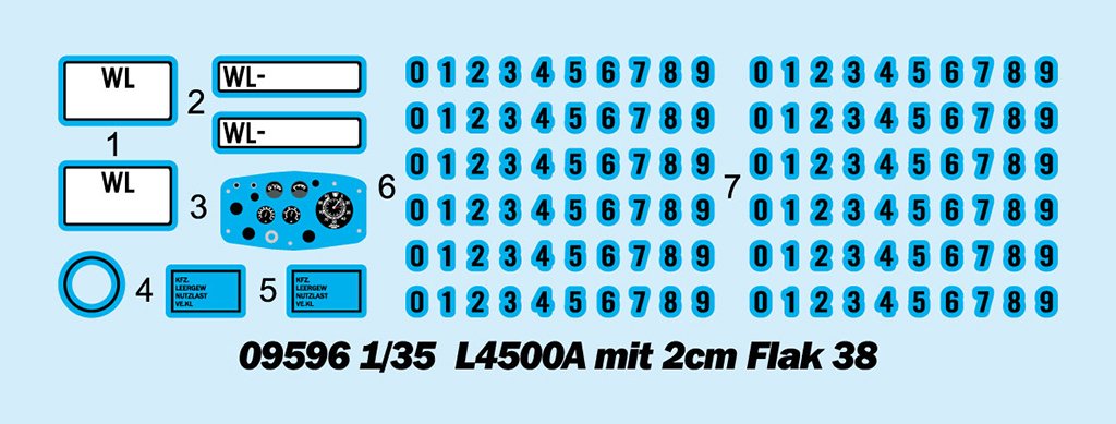 Trumpeter 09596 L4500A mit 2cm Flak 38 1/35 – immagine 3