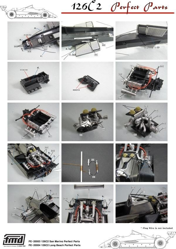 KA Models FE-20003 126C2 SAN MARINO PERFECT PARTS for Fujimi 1/20 – imagen 7