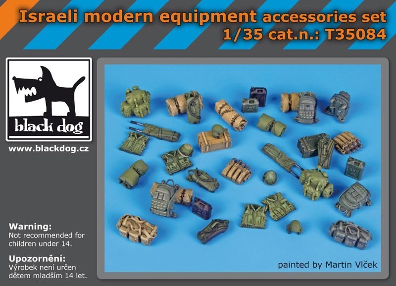 Ensemble d'accessoires pour équipement moderne israélien Black Dog T35084, échelle 1/35