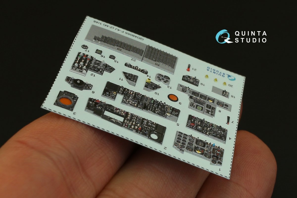 Quinta Studio QD48055 F-4J 3D-Printed &amp;amp; coloured Interior on decal paper (for ZM SWS kit) 1/48 – zdjęcie 5