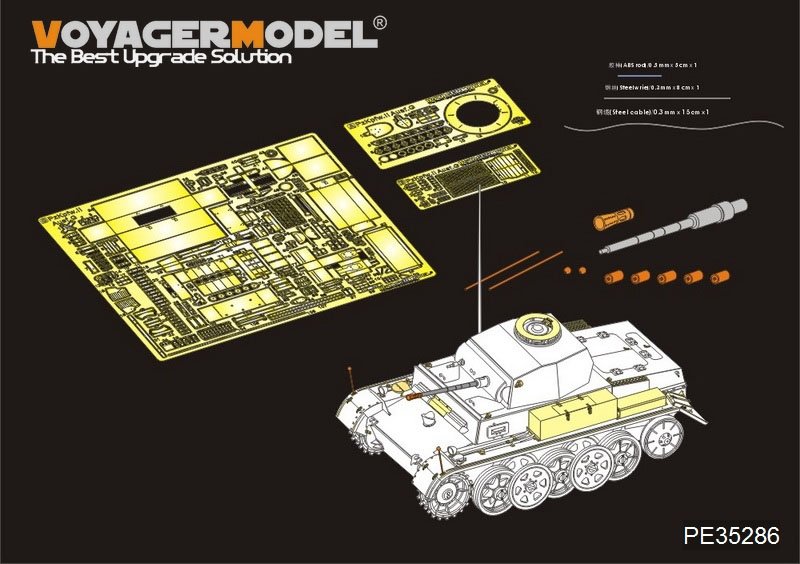 Maquette Voyager PE35286, char allemand Pz.Kpfw.II Ausf.G (version B avec canon) pour échelle 5M 3500, échelle 1/35 – image 4