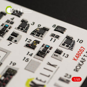 KELIK K48057 T-50 ROKAF INTERIOR 3D DECALS FOR ACADEMY KIT 1/48 – imagen 6
