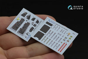 Quinta Studio QD48194 F-16С 3D-Printed &amp;amp; coloured Interior on decal paper (for Kinetic kit) 1/48 – imagen 2