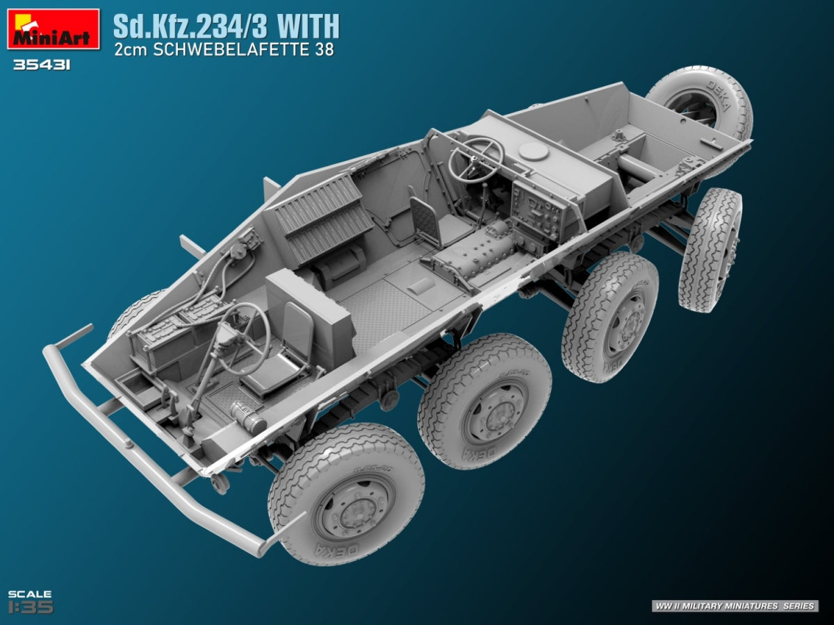 MiniArt 35431 Sd.Kfz.234/3 Avec 2cm Schwebelafette 38 1/35 – image 9