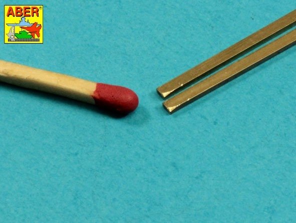 Aber KR15 KR-15 Kwadratowe prety mosiężne 1,5mm długość 245mmx2 – zdjęcie 4