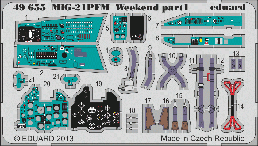 Eduard 49655 MiG-21PFM Weekend 1/48 EDUARD – immagine 2