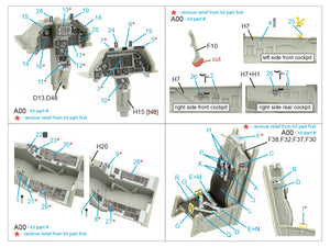 Quinta Studio QD48418 F-16D block 30 3D-Printed &amp;amp; coloured Interior on decal paper (Kinetic 2022 tool) 1/48 – immagine 2