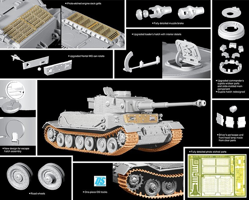 Dragon 6797 Sd.Kfz.181 Panzerkampfwagen VI(P) w/Zimmerit 1/35 – immagine 2