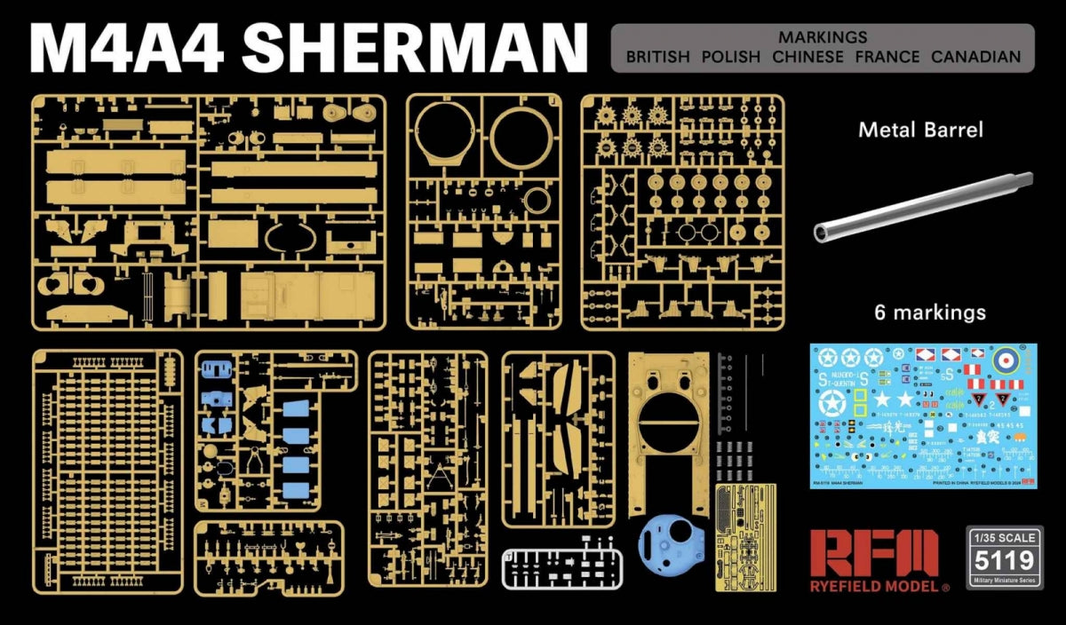 Rye Field Model 5119 M4A4 Sherman 1/35 – Bild 4