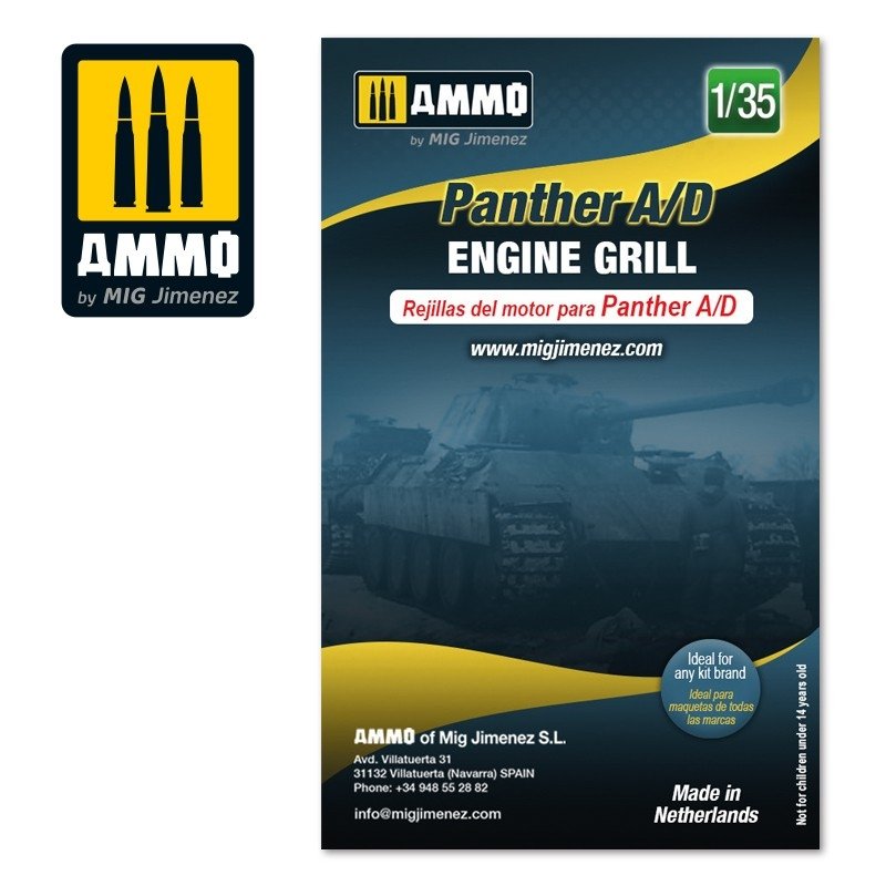 Ammo of Mig 8089 Panther A/D engine grilles 1/35 – imagen 2
