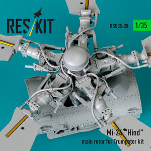 RESKIT RSU35-0020 Mi-24 &amp;quot;Hind&amp;quot; main rotor for Trumpeter kit (3D Printed) 1/35 – immagine 4