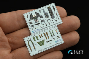 Quinta Studio QD48304 Harrier Gr.3 late 3D-Printed &amp;amp; coloured Interior on decal paper (Kinetic) 1/48 – imagen 8