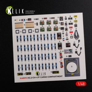 KELIK K48093 CH-47F interior 3D decals for Italeri kit 1/48 – Bild 2