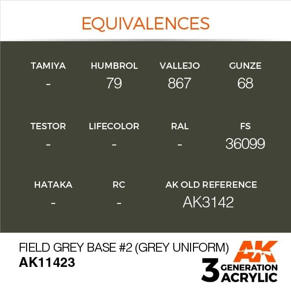 AK Interactive AK11423 Field Grey Base #2 (Grey Uniform) 17ml – imagen 3
