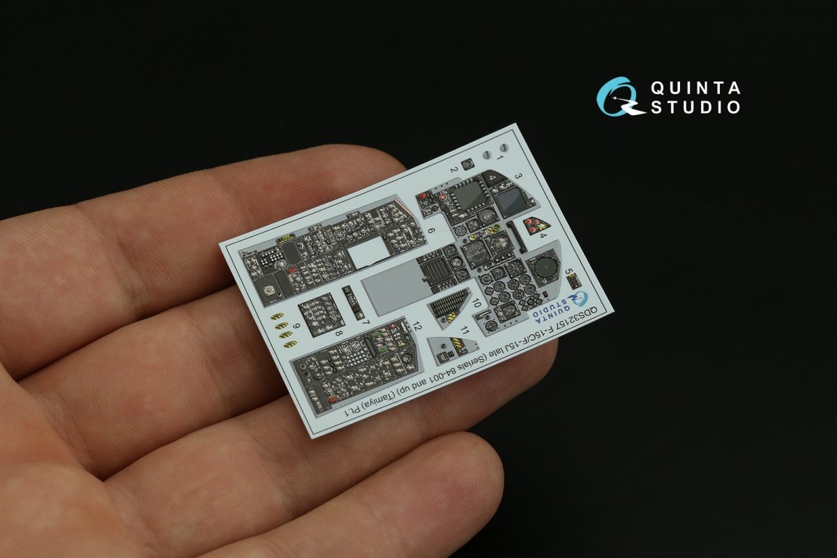 Quinta Studio QD32157 F-15C Late/F-15J late 3D-Printed &amp;amp; coloured Interior on decal paper (Tamiya) 1/32 – Bild 3