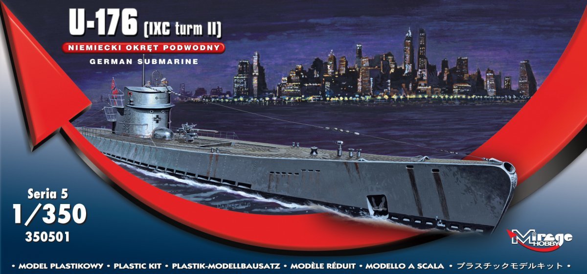 Mirage Hobby 350501 U-176 U-boot type IXC German Submarine Turm II 1/350