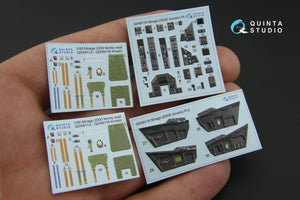 Quinta Studio QD48116 Mirage 2000D 3D-Printed &amp;amp; coloured Interior on decal paper (for Kinetic kit) 1/48 – immagine 3