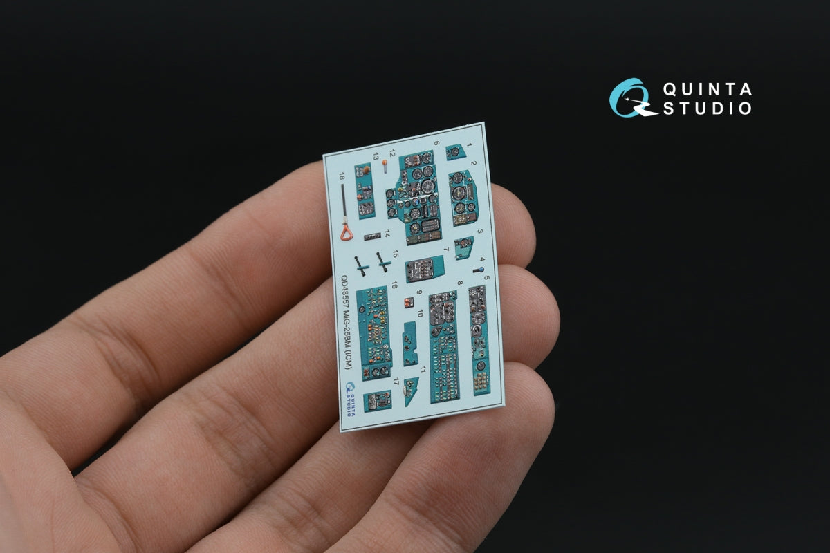 Quinta Studio QD+48557 MiG-25BM 3D-Printed &amp;amp; coloured Interior on decal paper (ICM) (with 3D-printed resin parts) 1/48 – immagine 14