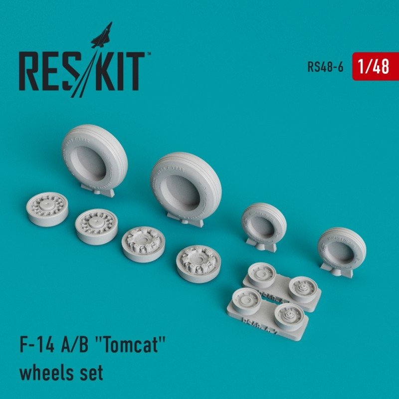 RESKIT RS48-0006 F-14 (A/B) "Tomcat" resin wheels 1/48