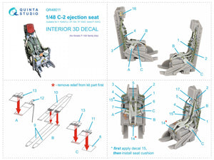Quinta Studio QR48011 C-2 seat for F-104 family ( Kinetic ) 1/48 – immagine 2