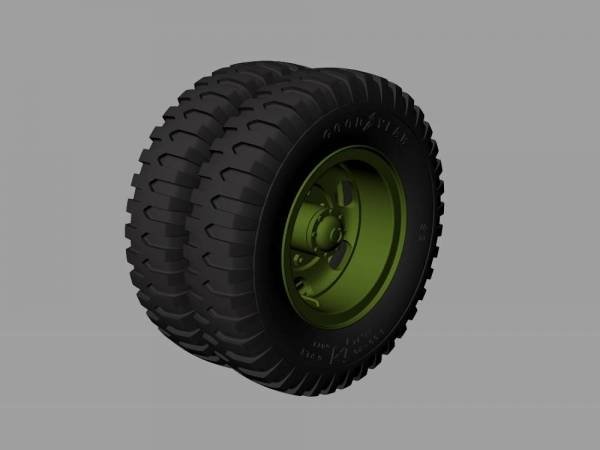Roues de route pour camions Panzer Art RE35-529 M35 et M109 (Goodyear) 1/35 – image 3