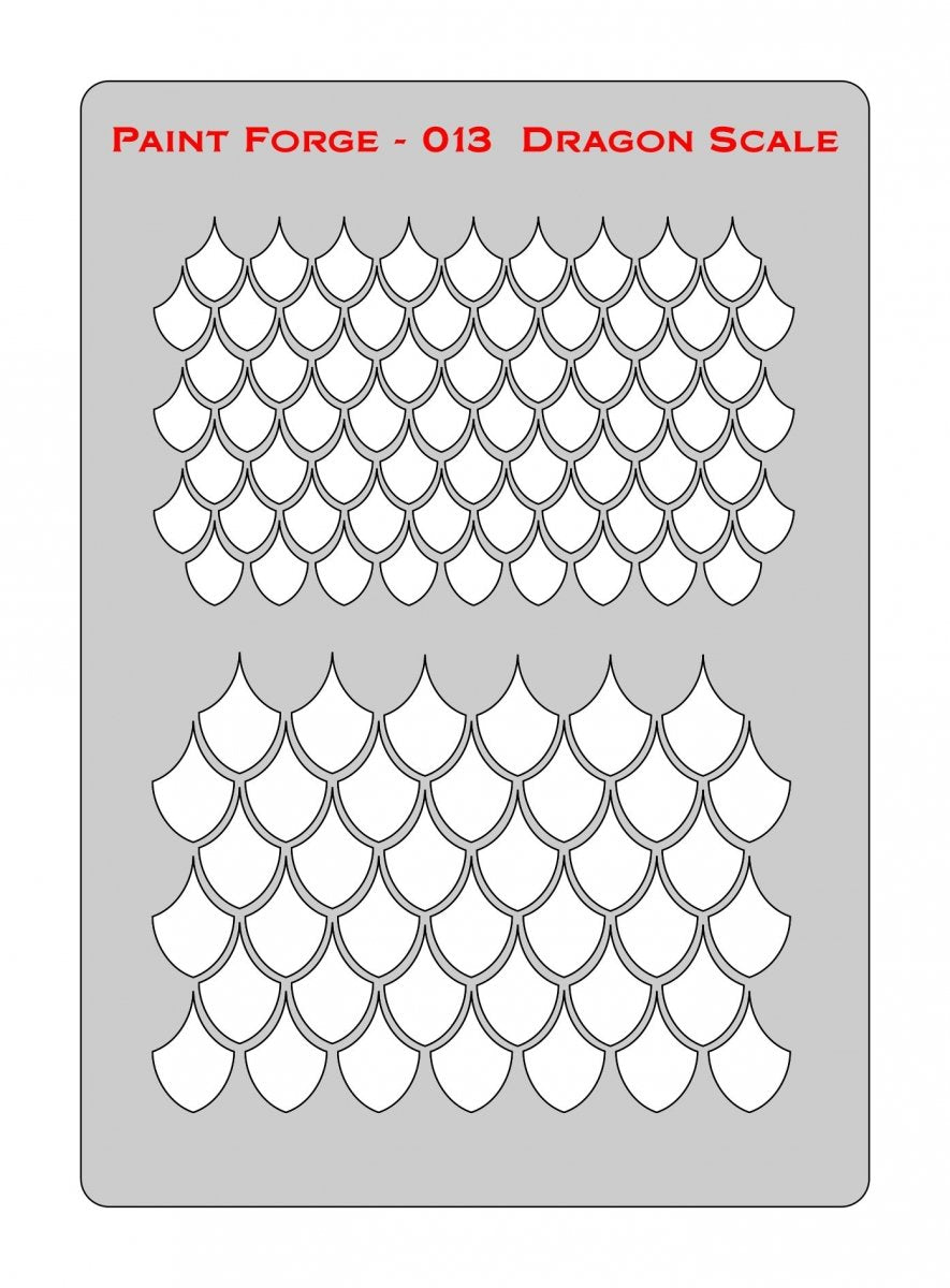 Pochoir Paint Forge PFST013L - Écailles de dragon