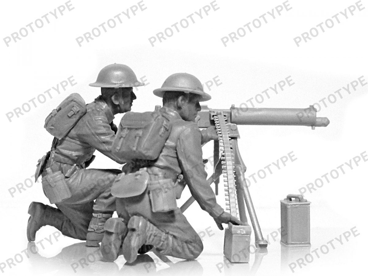 ICM 35646 WWII British Vickers MG Crew (Vickers MG &amp;amp; 2 figures) 1/35 – imagen 6