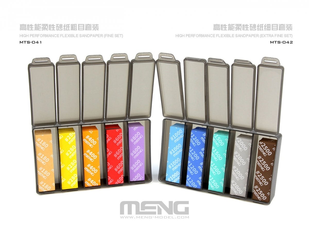 Meng Model MTS-042 High Performance Flexible Sandpaper ( Extra FineSet ) ( zestaw do szlifowania ) – Bild 3