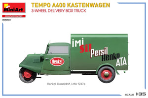 MiniArt 38053 TEMPO A400 KASTENWAGEN 3-WHEEL DELIVERY BOX TRUCK 1/35 – Bild 8