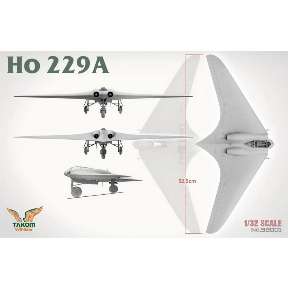 Takom 32001W Ho 229 Box - Ho 229A + Ho 229B + Ho 229 Pilot (Limited Edition) 1/32 – zdjęcie 7