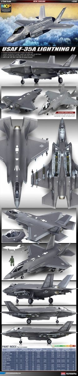 Academy 12507 Lockheed Martin F-35A Lightning II (USAAF) 1/72 – Bild 2