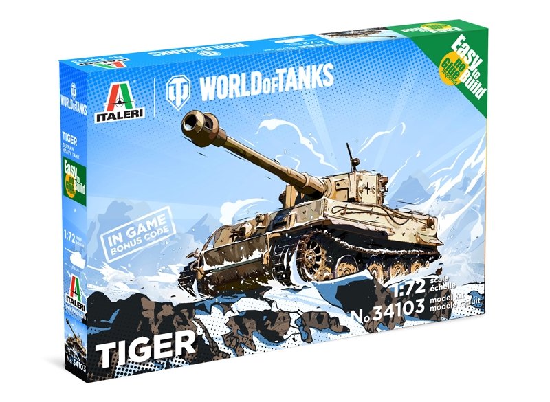 Italeri 34103 TIGER - WoT - Maquette facile à monter au 1/72