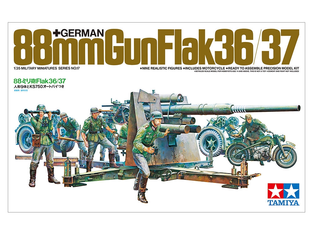 Tamiya 35017 German 88mm Gun Flak36/37 1/35 – immagine 2