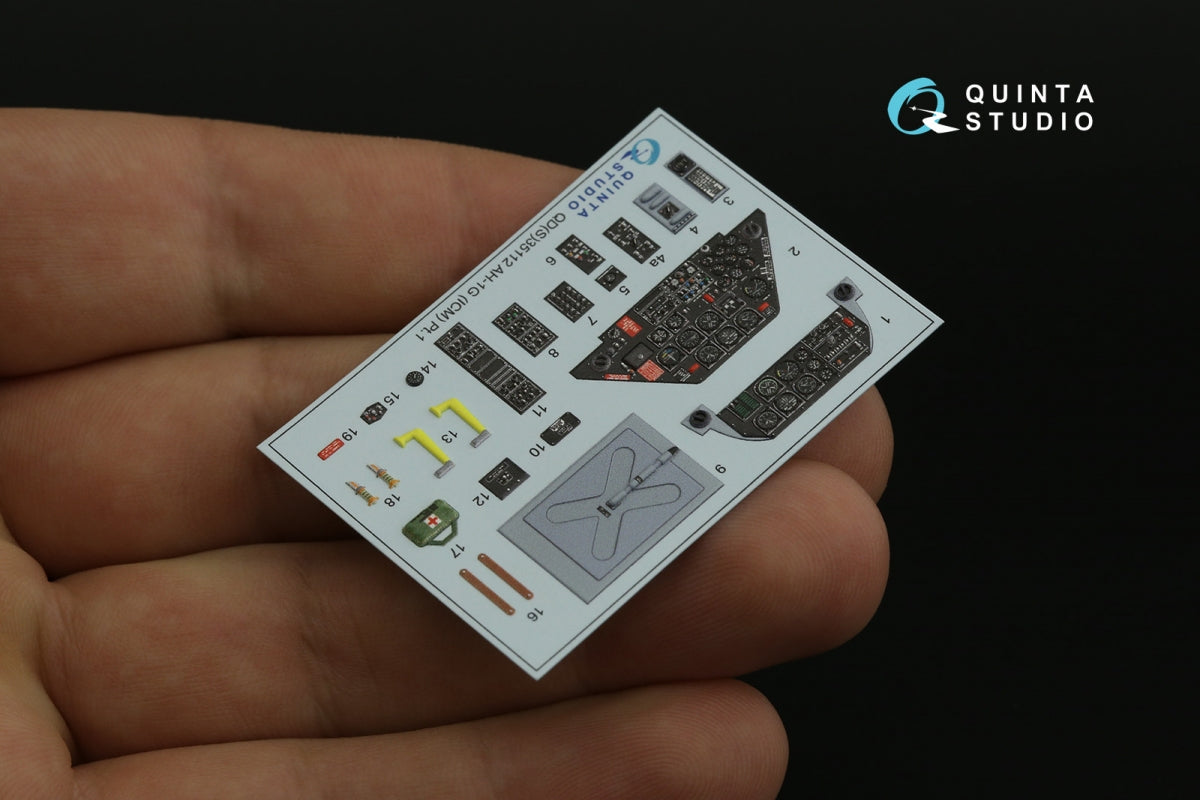 Quinta Studio QD35112 AH-1G Cobra 3D-Printed &amp;amp; coloured Interior on decal paper (ICM) 1/35 – Bild 5