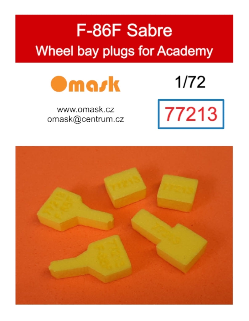 Omask 77213 Bouchons de puits de train d&amp;#39;atterrissage pour F-86F Saber (pour Academy) 1/72