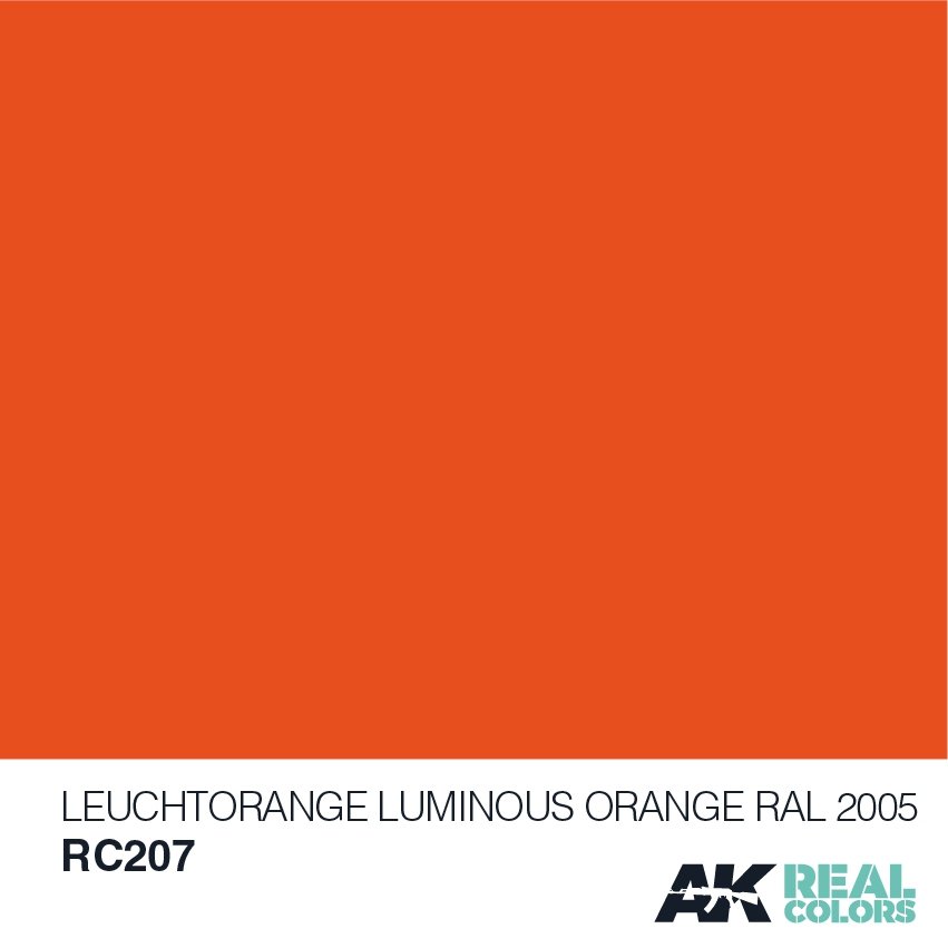 AK Interactive RC207 LEUCHTORANGE-LUMINOUS ORANGE RAL 2005 10ML – imagen 2