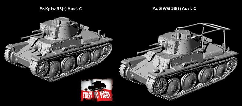 First to Fight First To Fight PL091 German Light Tank Pzkpfw 38(t) Ausf. C / Panzerbefehlswagen (Pzbfwg) 38(t) 1/72 – image 4