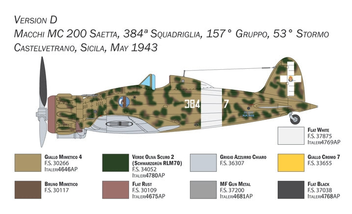 Italeri 2767 Macchi C.200 Serie XXI-XXIII 1/48 – imagen 7